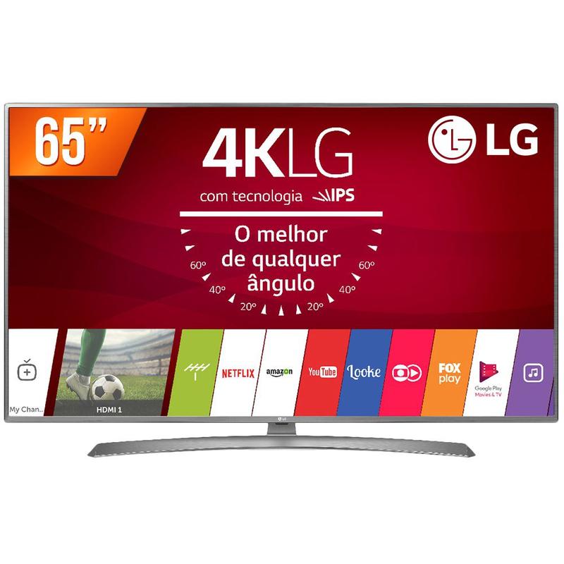 Smart TV LED 65'' Ultra HD 4K LG 65UJ6585 HDMI USB Wi-Fi Conversor ...