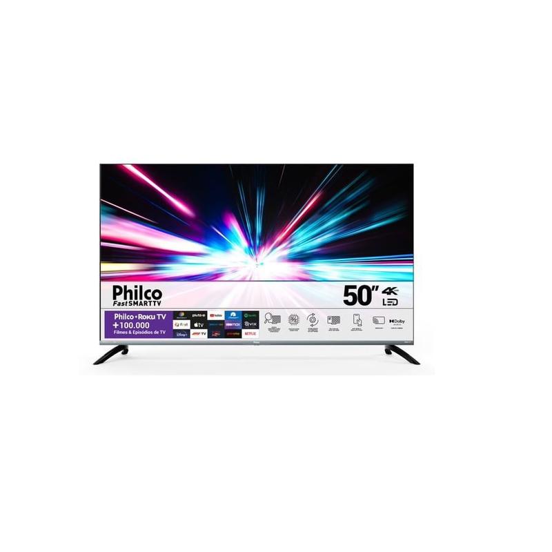 Smart TV Philco 50 4K Roku TV HDR10 PTV50G70R2CSGBL - Bivolt - TV 4K ...
