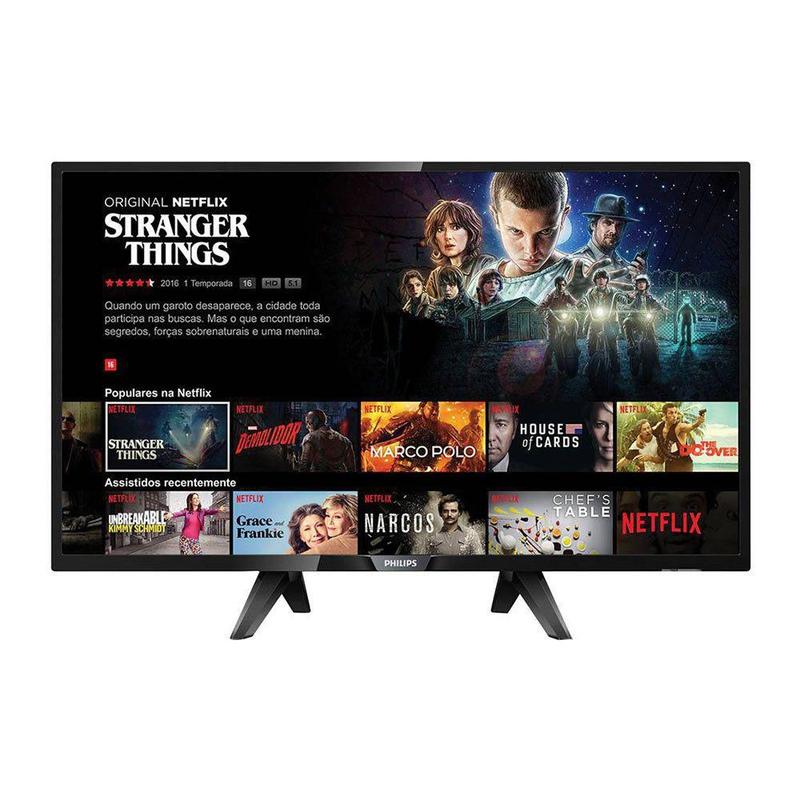 Smart TV Philips 32 Polegadas Ultrafina HDMI USB 32PHG510278 - Preto ...
