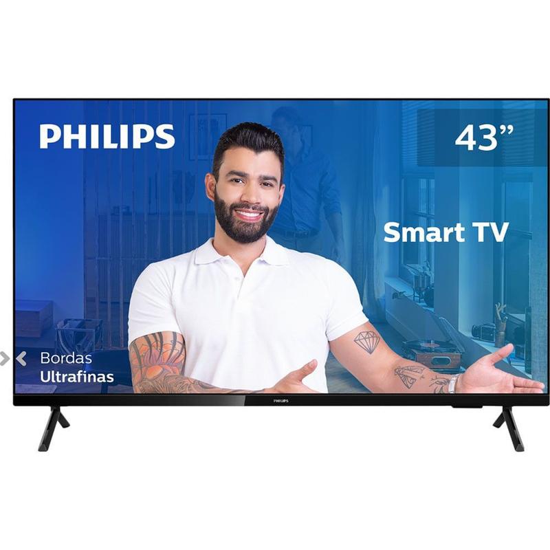 Smart Tv Philips 43 Polegadas Full HD Sem Bordas HDR Plus 3 Hdmi 2 Usb ...