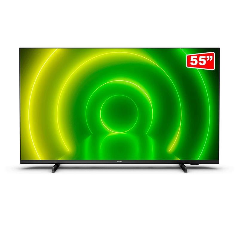 Smart TV Philips 55" 4K UHD LED 55PUG7406/78, Bluetooth, Wi-Fi, 4 HDMI ...