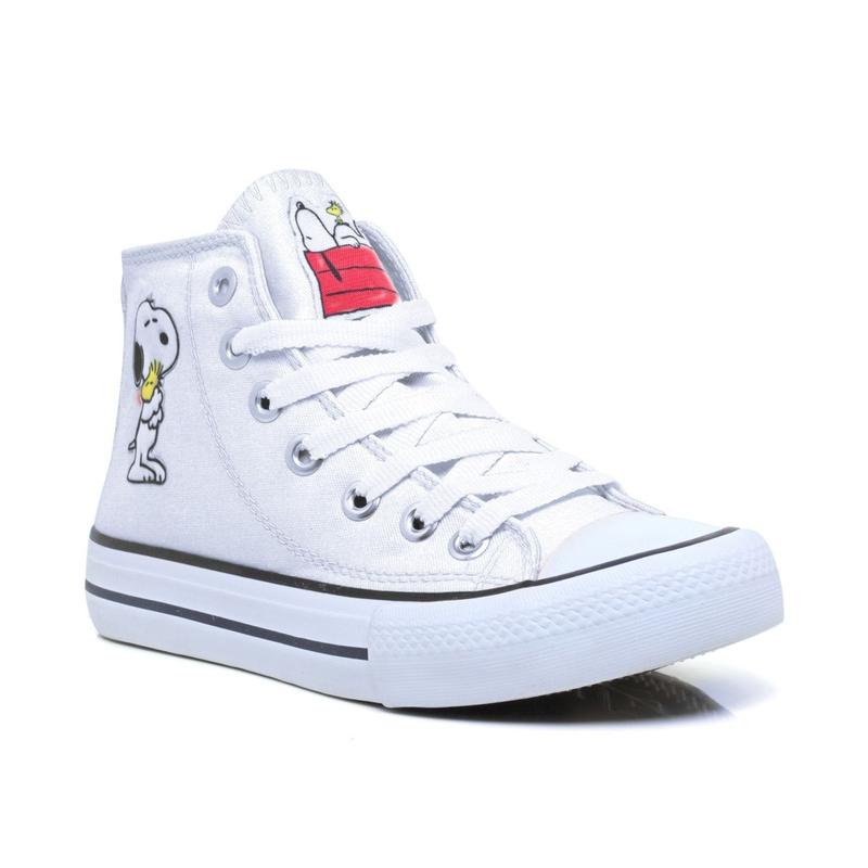 Snoopy Tenis Feminino Cano Alto Clássico Lançamento 720Bo - Connect ...