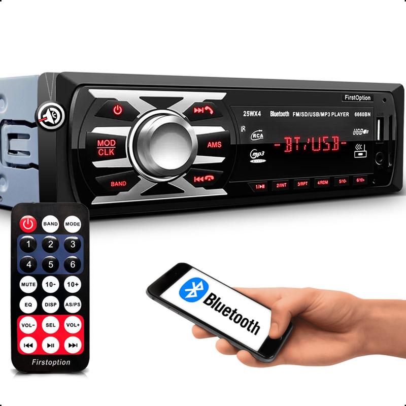 Som pra carro aparelho auto radio automotivo 1 din mp3 player com ...
