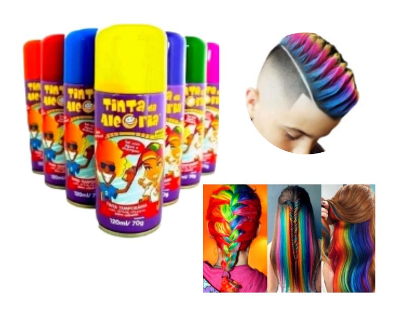 Spray Para Colorir Cabelo 120ml Tinta Capilar Temporário Natal Dias nas ...