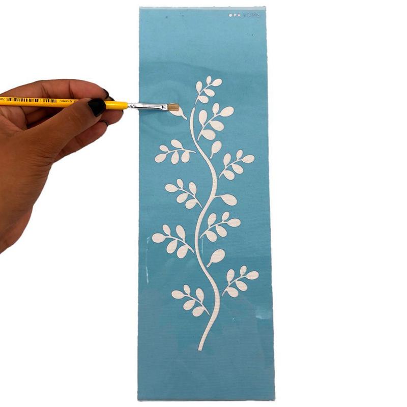 Stencil Para Pintura Em Tecido 10X30cm Folhas Arruda - OPA Criando Arte ...