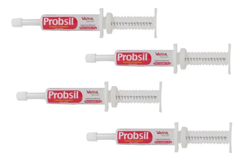 Suplemento Alimentar Probsil Para Cães E Gatos- 4 seringas - Vansil ...