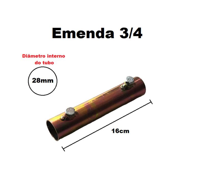 Suporte Emenda 3/4 para Tubo Cano de Antena - king antenas - Suporte ...
