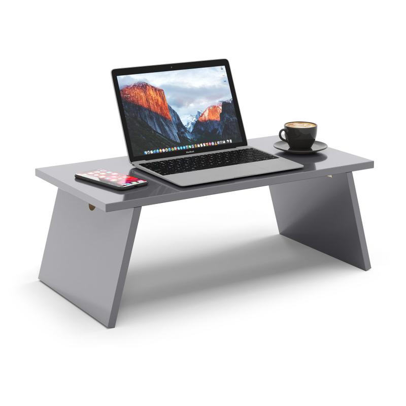Suporte Para Notebook Mesa De Colo Dobrável Multiuso Cinza - Emes ...