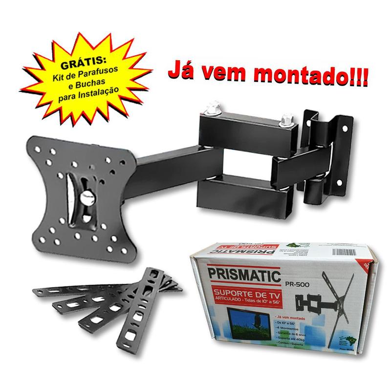 Suporte Para Tv Tri Articulado Universal Lcd Led Plasma Oled Neo Qled ...