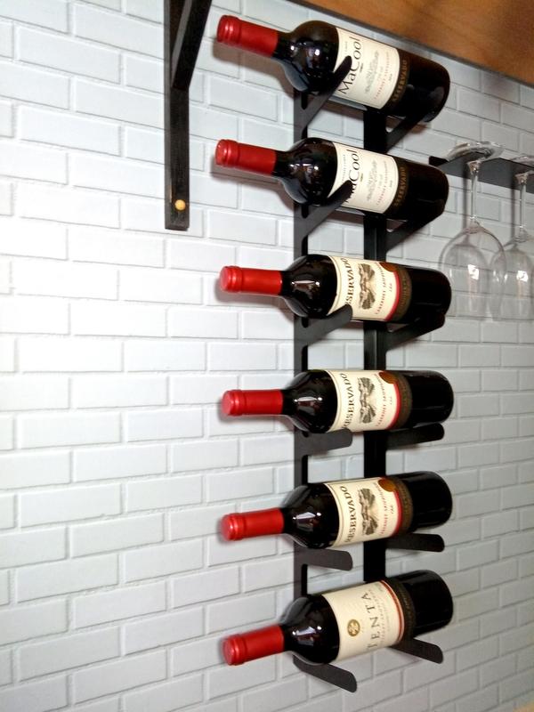Suporte Prateleira Porta Garrafas De Vinho Adega Parede - Adegas ...