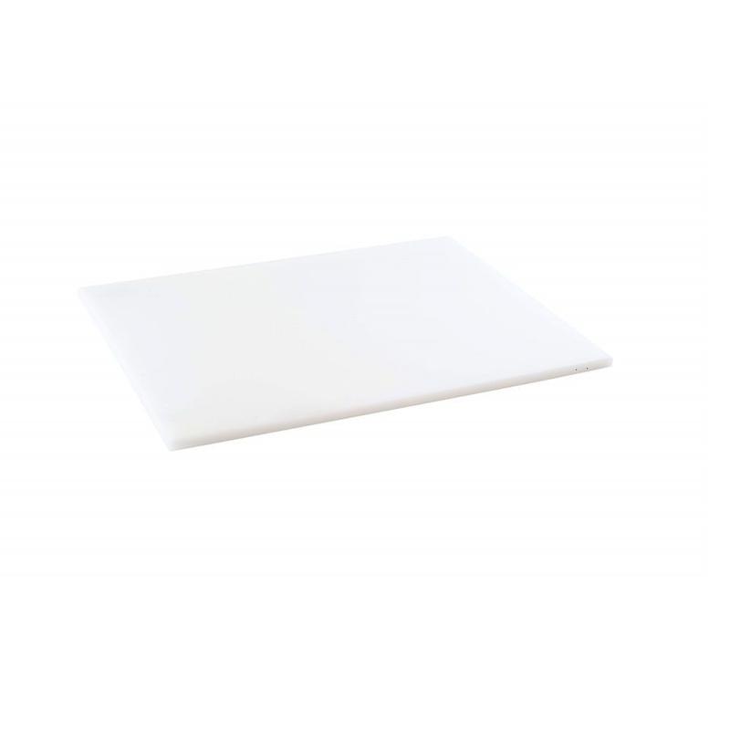 Tabua de Corte LISA em polietileno - branca - 50 x 30 - Cheff plast ...