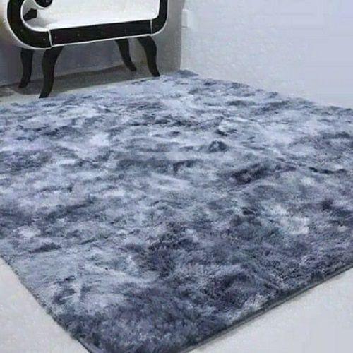 Tapete grande de sala e quarto peludo pelo alto 2,0 x 1,4 m cinza ...