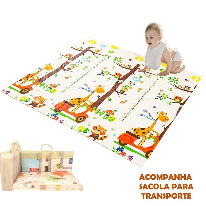 Tapete Tatame Infantil Emborrachado Dobrável Dupla Face 1 Cm - LIZ BABY ...