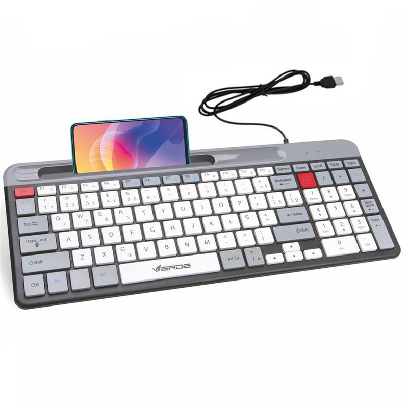Teclado Com Fio Entrada Usb Padrão De Pc/Notebook/Computador Botão ...