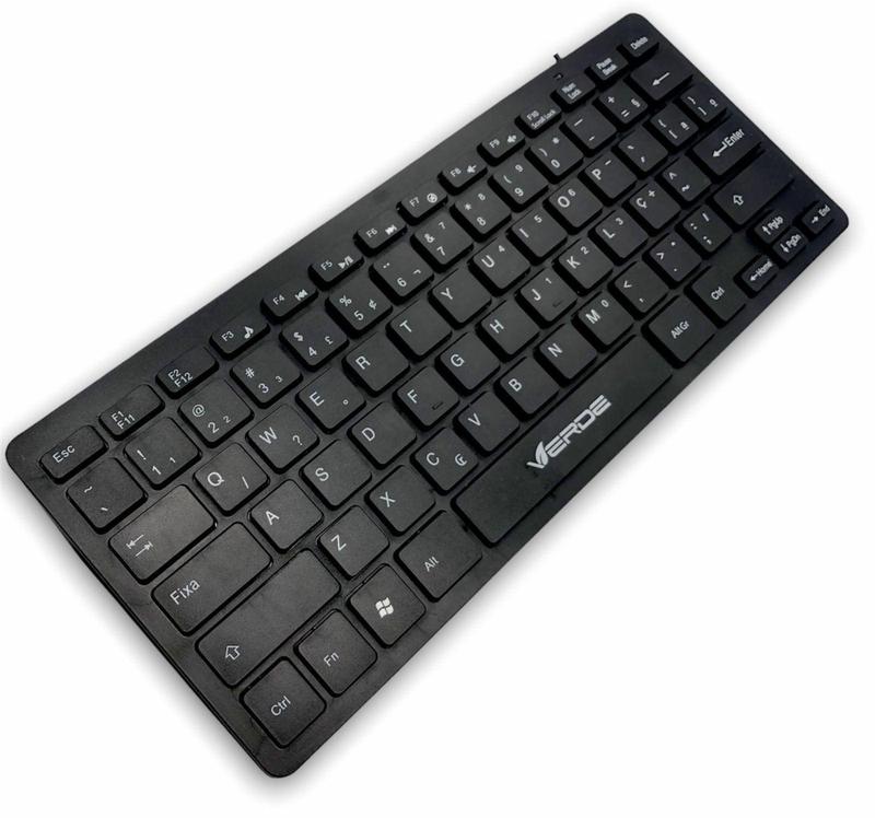 Teclado Com Fio Usb Pequeno Notebook Compacto Slim Mini - EXBOM ...