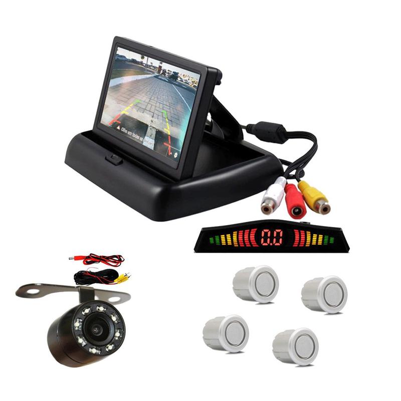 Tela Veicular 4.3 Rétratil Câmera Re Colorida+ Sensor Prata - AGUIA ...