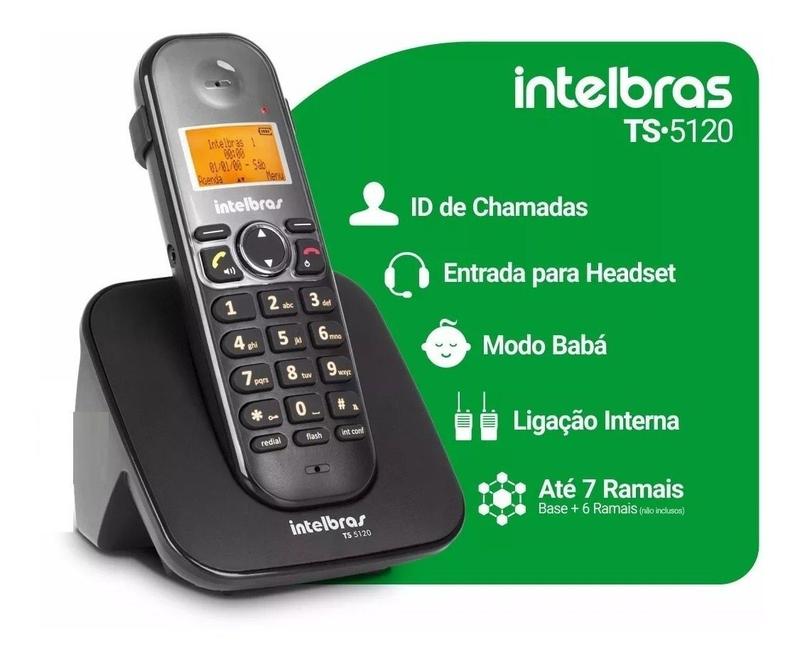 Telefone sem fio ts 5120 preto intelbras - Ramais - Magazine Luiza