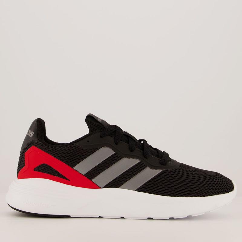 Tênis Adidas Nebzed Preto e Vermelho - Tênis de Corrida - Magazine Luiza