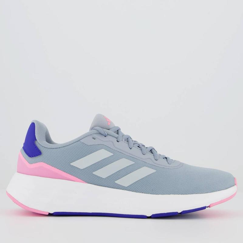 Tênis Adidas Start Your Run Feminino Cinza e Rosa - Tênis Esportivo ...