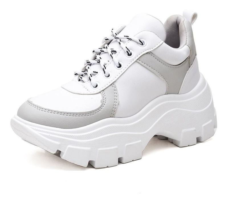 Tenis Chunky Feminino Sola Alta Tratorado Casual Moderno - TREENET ...