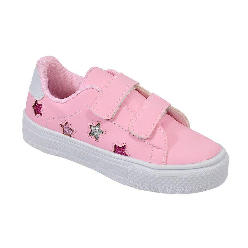 Tênis Infantil Feminino Estrela Glitter Menina Escolar Novo - ARS ...
