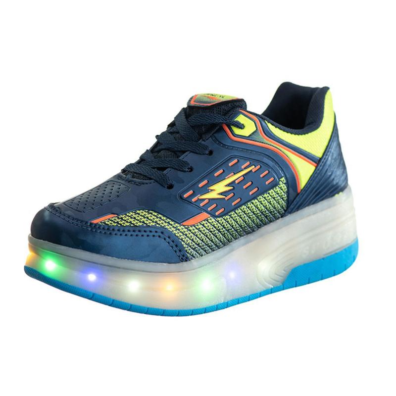 Tênis Infantil Masculino de Led Com 2 Rodinhas - MP1721 - AS145 - MINI ...