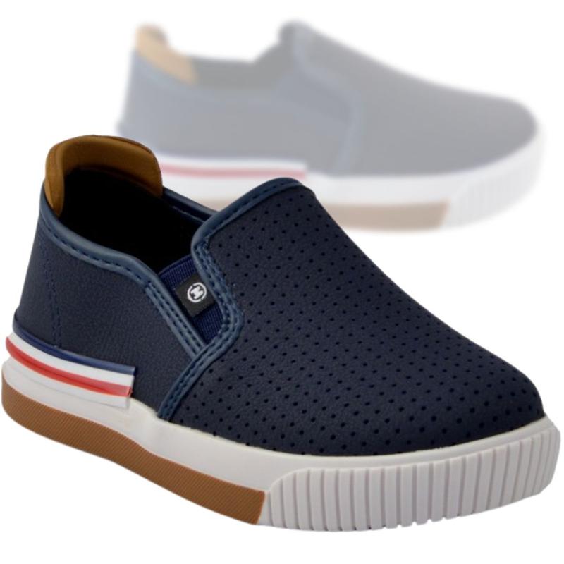 Tênis Infantil Masculino Sem Cadarço Slip On Sapatenis Casual ...