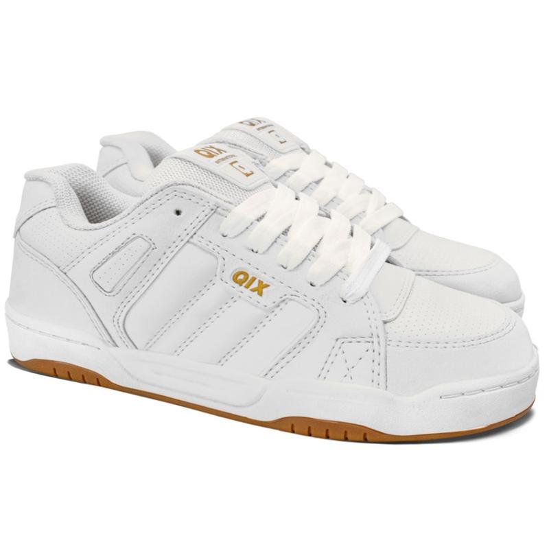 Tênis Qix Skate 90's OG Branco/Preto - Estilo Retrô Para Skate