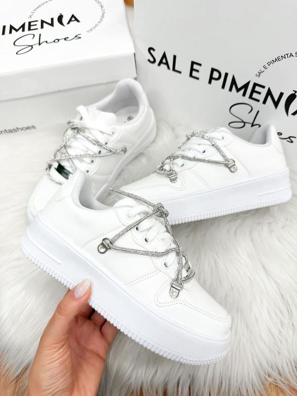 tenis sal e pimenta Corrente strass LANCAMENTO - Tênis Feminino ...