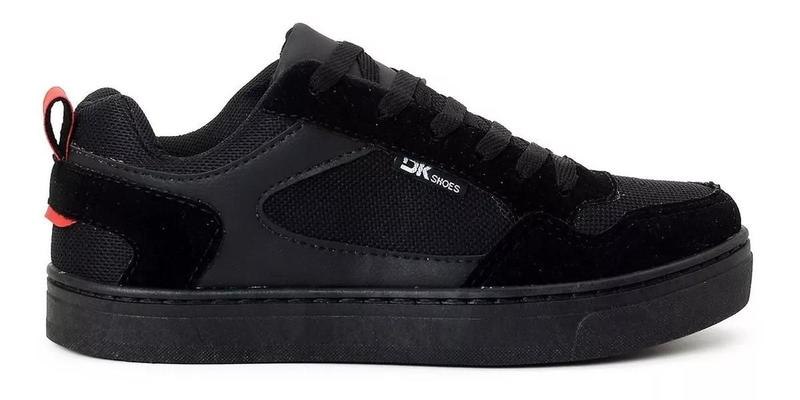 Tênis Skate Skatista Masculino Feminino Camurça Preto Confortável - DK ...