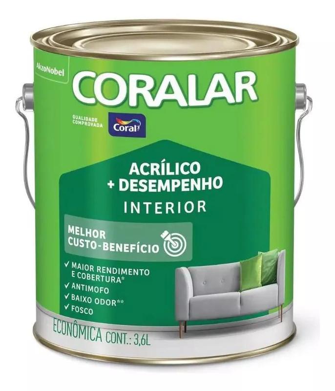 Tinta Anti Mofo Coralar Acrica Parede 3,6 Litros Escolha A Cor - Tinta ...