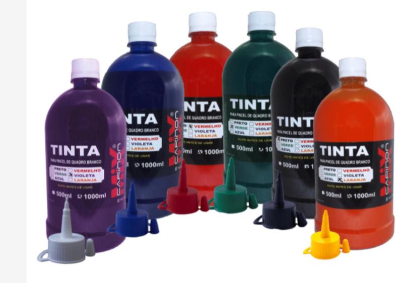 Tinta De Pincel Para Quadro Branco 1 Litro + De 200 Recargas - Carinon ...