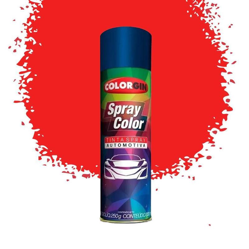 Tinta Spray Automotiva Vermelho Royal 1118 300ml Colorgin - Tinta ...
