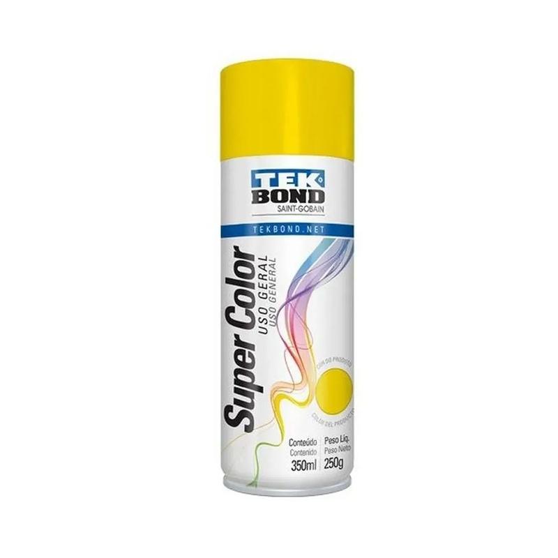 Tinta Spray Super Color De Uso Geral Amarela 350ml Tek Bond TekBond tinta-spray-super-color-de-uso-geral-amarela-350ml-tek-bond-tekbond