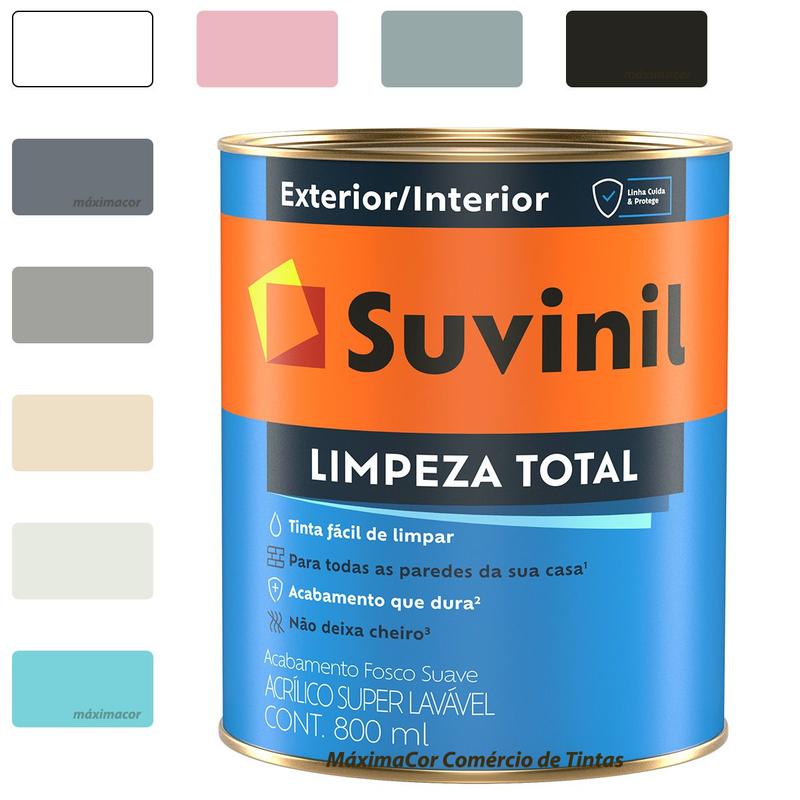 Tinta Super Lavável Base Água Limpeza Total Suvinil 800ml - Tinta para ...