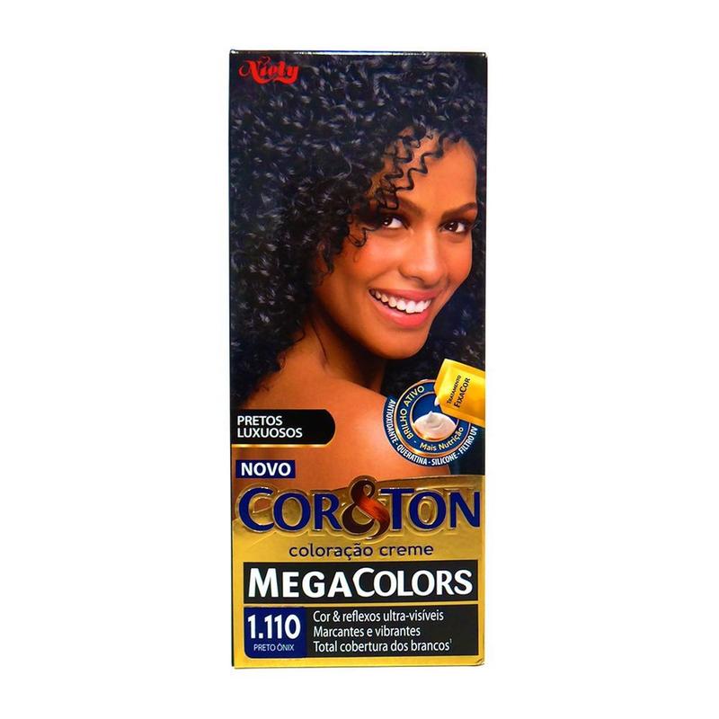 Tintura Cor&ton 1110 Preto Onix - COR E TON - Tinta de Cabelo ...