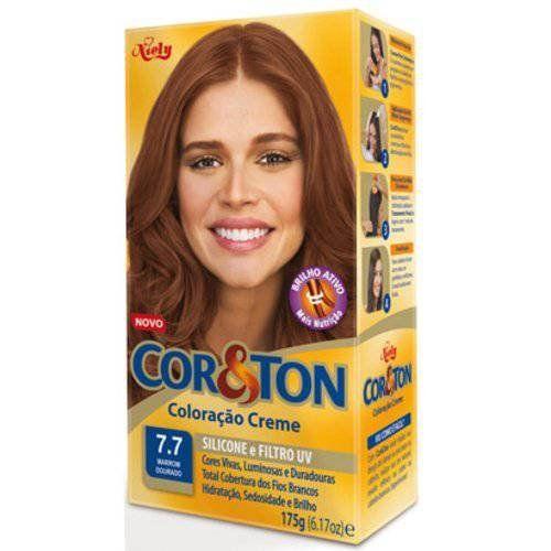 Tintura Cor&ton 77 Marrom Dorado - COR E TON - Tinta de Cabelo ...
