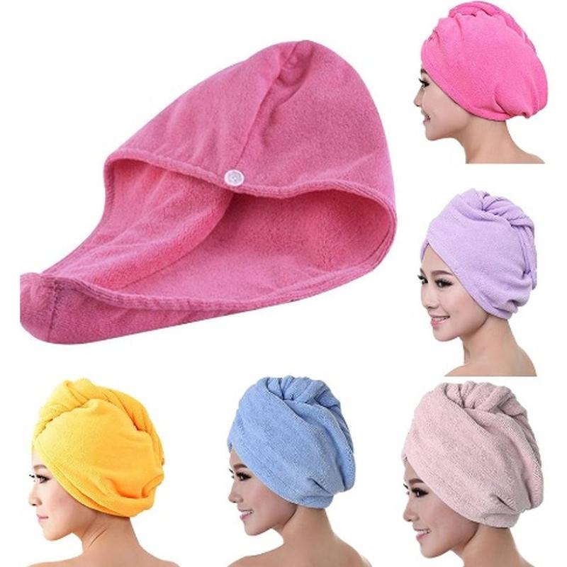 Toalha Mágica para Secar Cabelo de Microfibra Grossa Touca Pós Banho ...