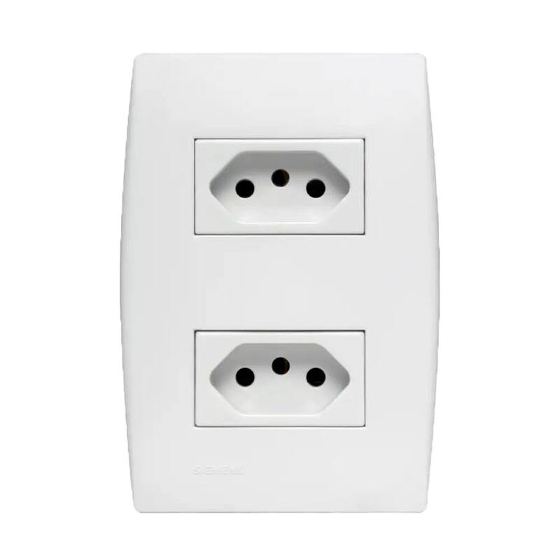 Tomada dupla 2p+t 20a 250v branca linha ilus 5ub99051 soprano - IRIEL ...