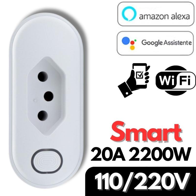 Tomada inteligente plug 20 1 Smart Alex 20A 2.200W Medidor Consumo ...