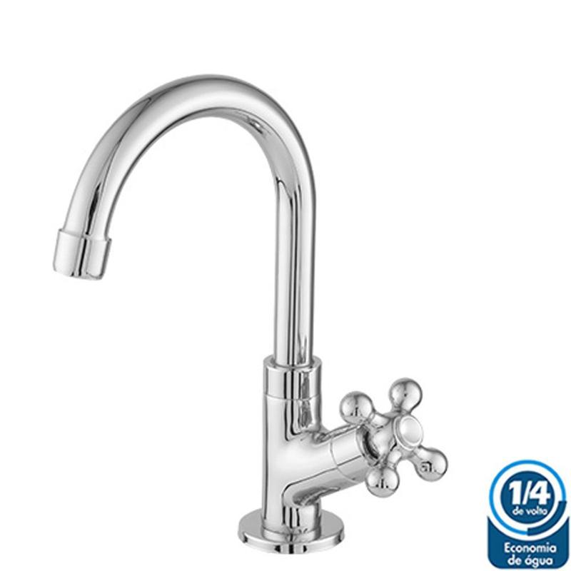 Torneira Para Banheiro 1/4 De Volta Com Bica Móvel C52 Em Metal Linha ...