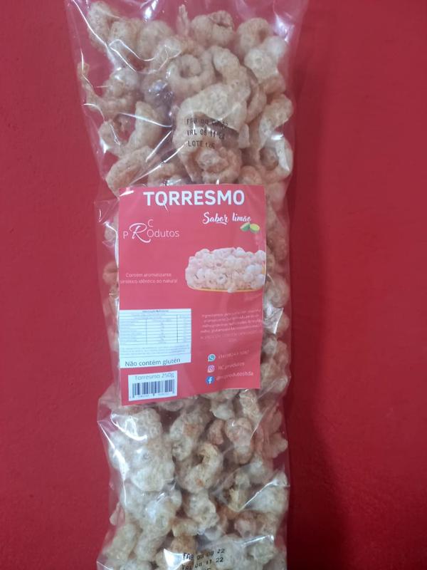 Torresmo Pacote torresmo pururuca Snack pellet 2 pacote de 250g cada sabo limão - RC ...