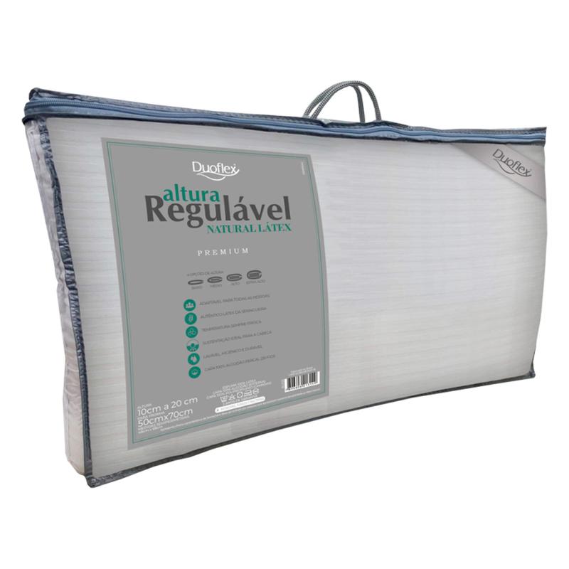 Travesseiro Duoflex Altura Regulável NATURAL LÁTEX PREMIUM, com 04 ...