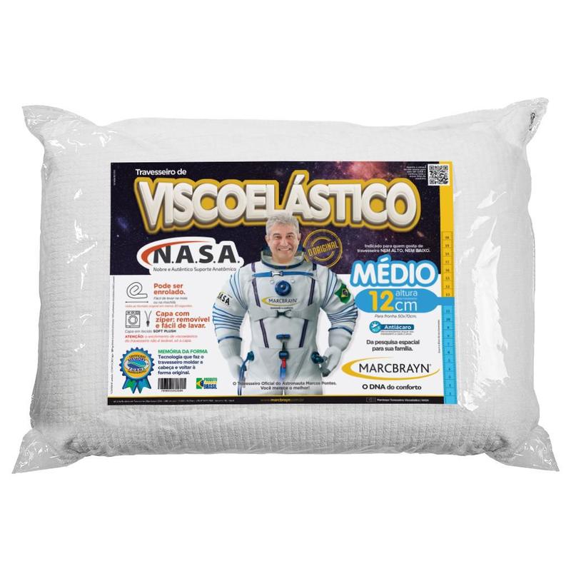Travesseiro Nasa Original Viscoelástico Antialérgico - Marcbrayn ...
