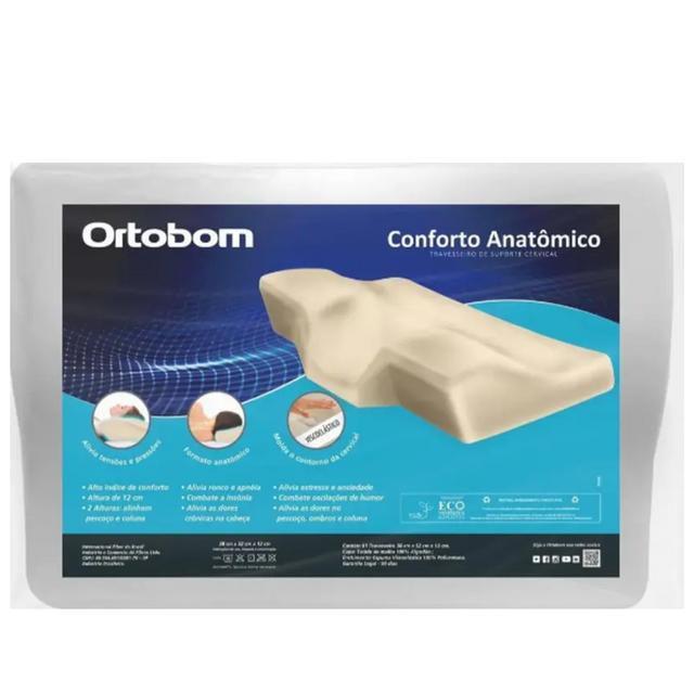 Travesseiro Ortobom Conforto Anatômico Visco - Travesseiro de Corpo ...