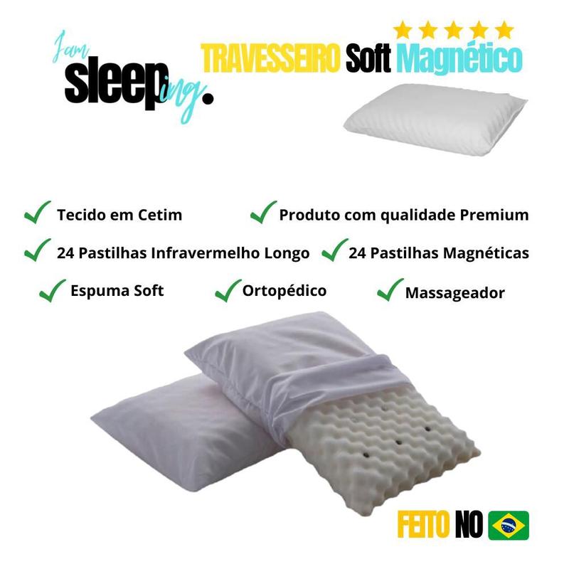 Travesseiros Magnetico Anti-Ronco Alivia Dor Original Top - SLEEPING ...