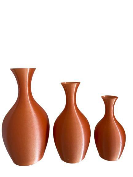 Trio De Vasos Jarros Decorativos Liso Impressão 3d - Art3dhome - Vasos ...