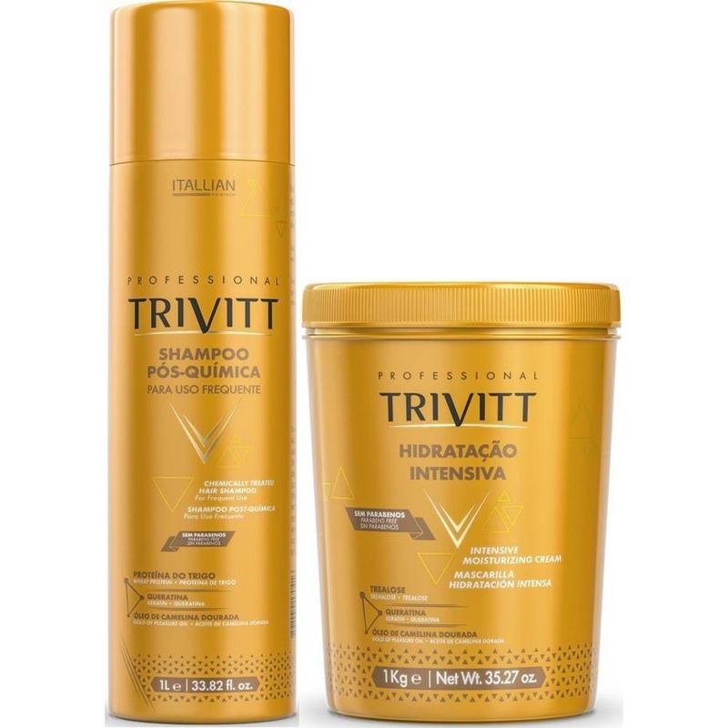 Trivitt Kit Shampoo 1L + Hidratação Intensiva 1kg - Kit de Tratamento ...