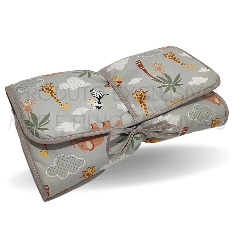 Trocador Portátil Bebê com 2 Bolsos Impermeável Grande 100% Algodão com ...