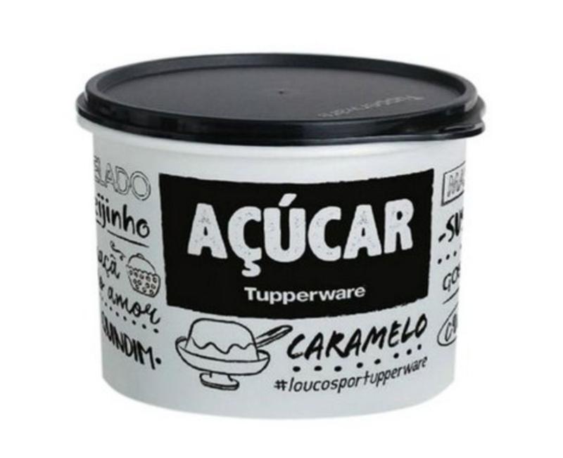 Tupperware Tupper Açucar Preto e Branco - Pote - Magazine Luiza
